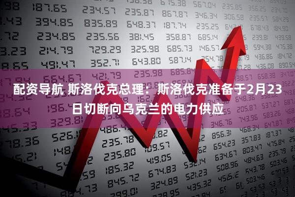 配资导航 斯洛伐克总理：斯洛伐克准备于2月23日切断向乌克兰的电力供应