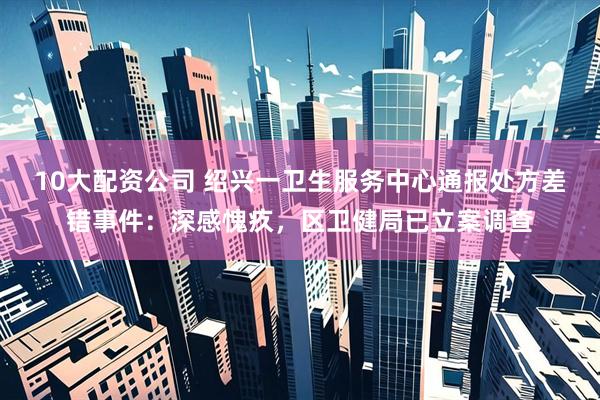 10大配资公司 绍兴一卫生服务中心通报处方差错事件：深感愧疚，区卫健局已立案调查